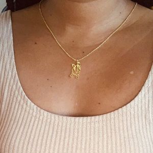 Gold French Bull Dog Necklace